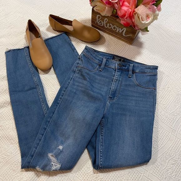 Abercrombie & Fitch Denim - Abercombie & Fitch high rise jean leggings